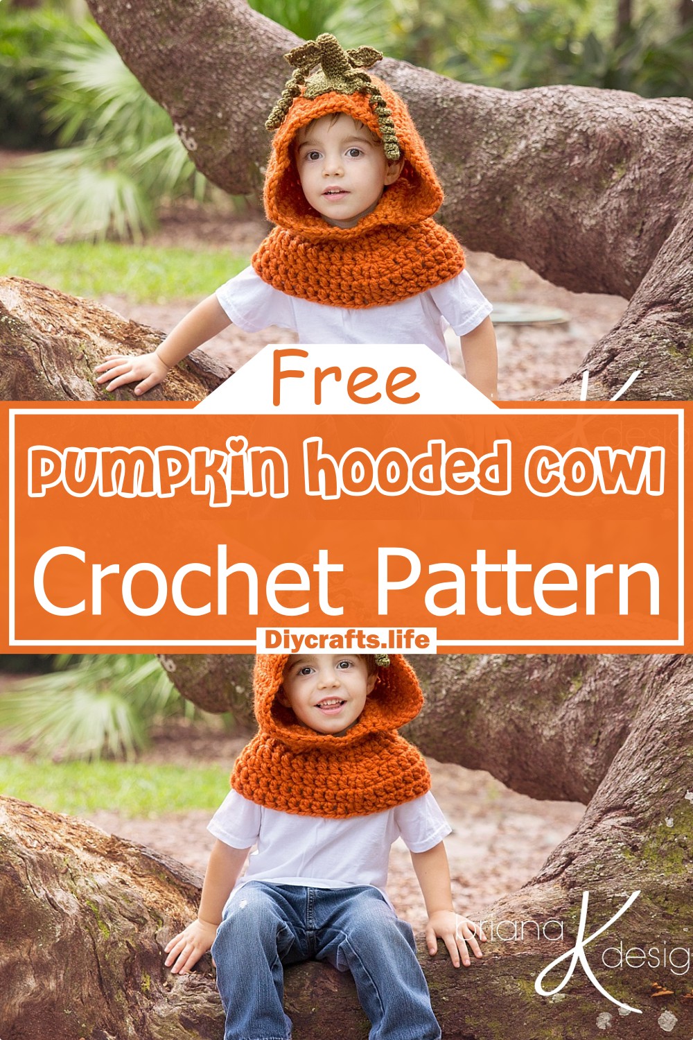 Crochet Pumpkin Hooded Cowl Pattern