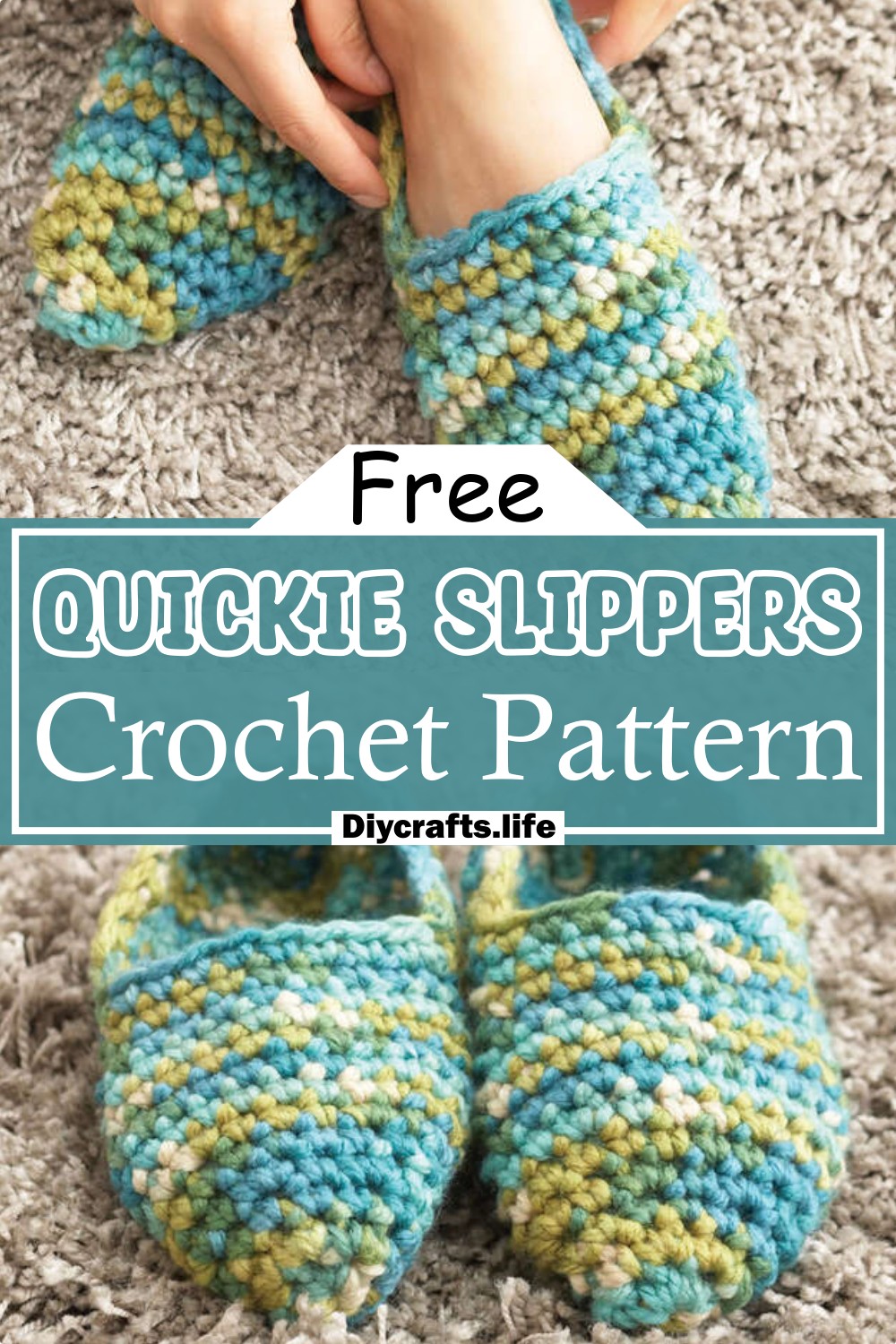Crochet Quickie Slippers Pattern