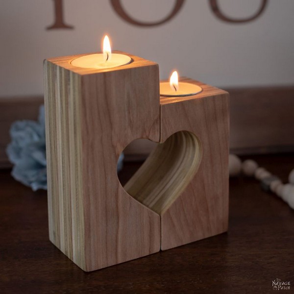DIY Heart Candle Holders Idea