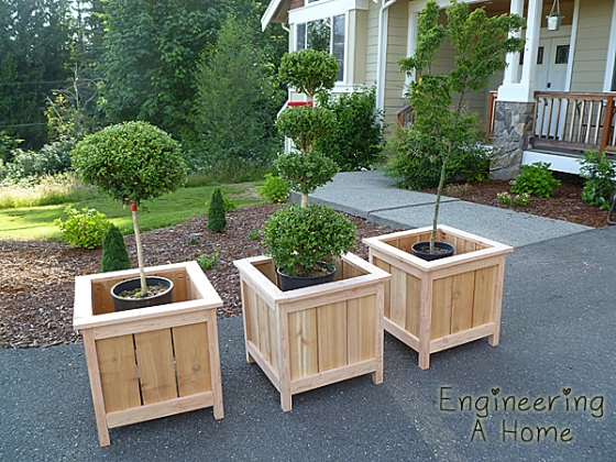 DIY Large Cedar Planter Boxes