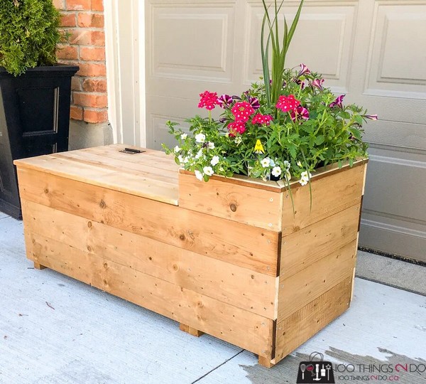 DIY Porch Planter Bench Plan