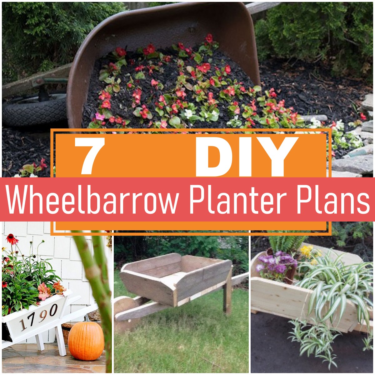 7 DIY Wheelbarrow Planter Plans DIY Crafts
