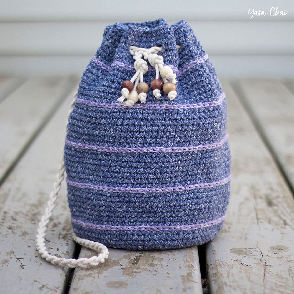 Drawstring Small Crochet Bag Pattern