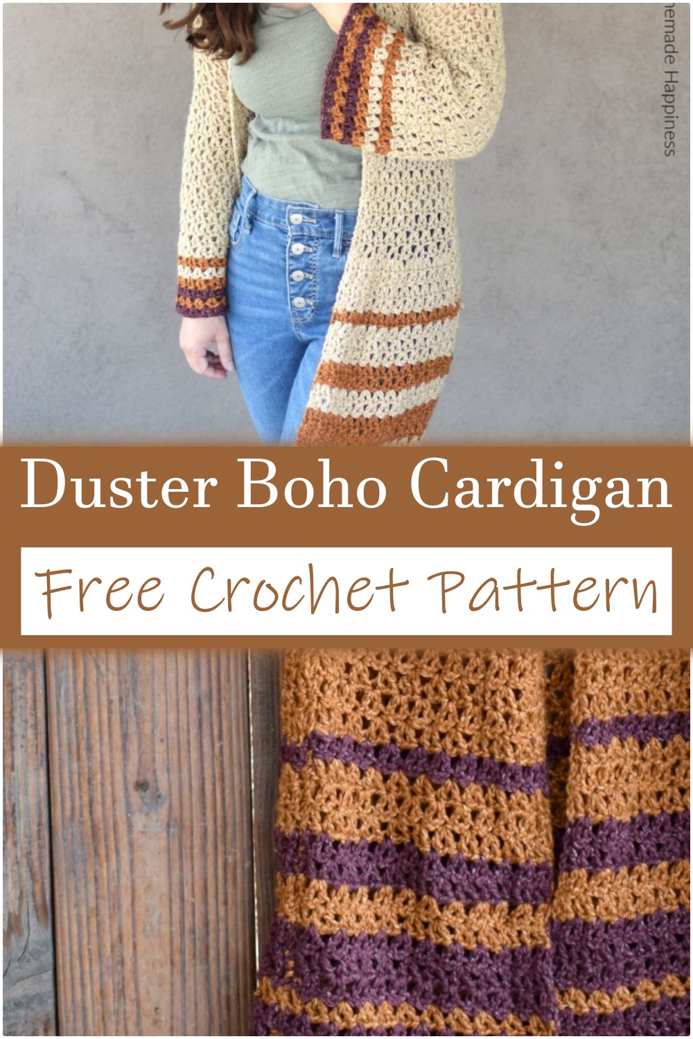 Duster Crochet Boho Cardigan