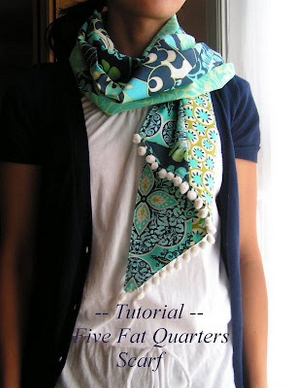 Five-fat-quarters Scarf Sewing Pattern