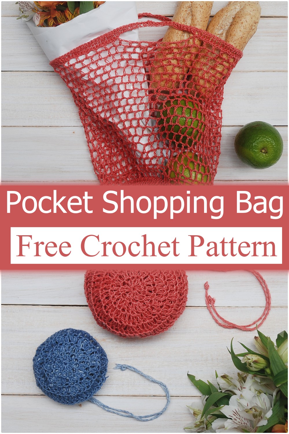 Free Pocket Shopping Bag To Crochet