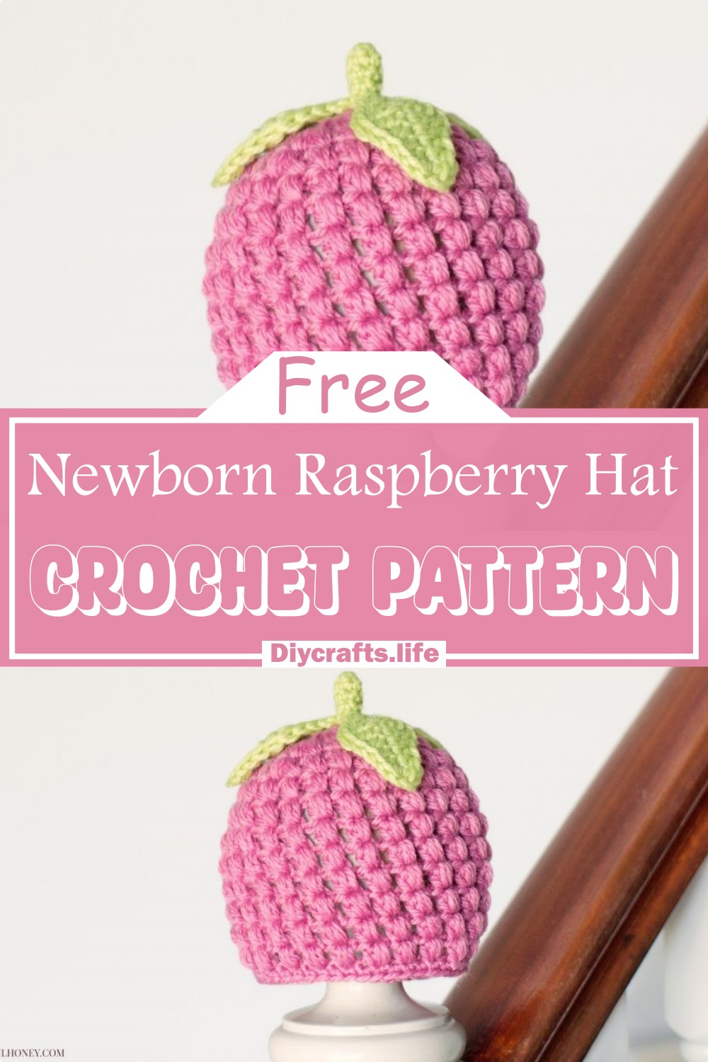Newborn Raspberry Crochet Hat Pattern