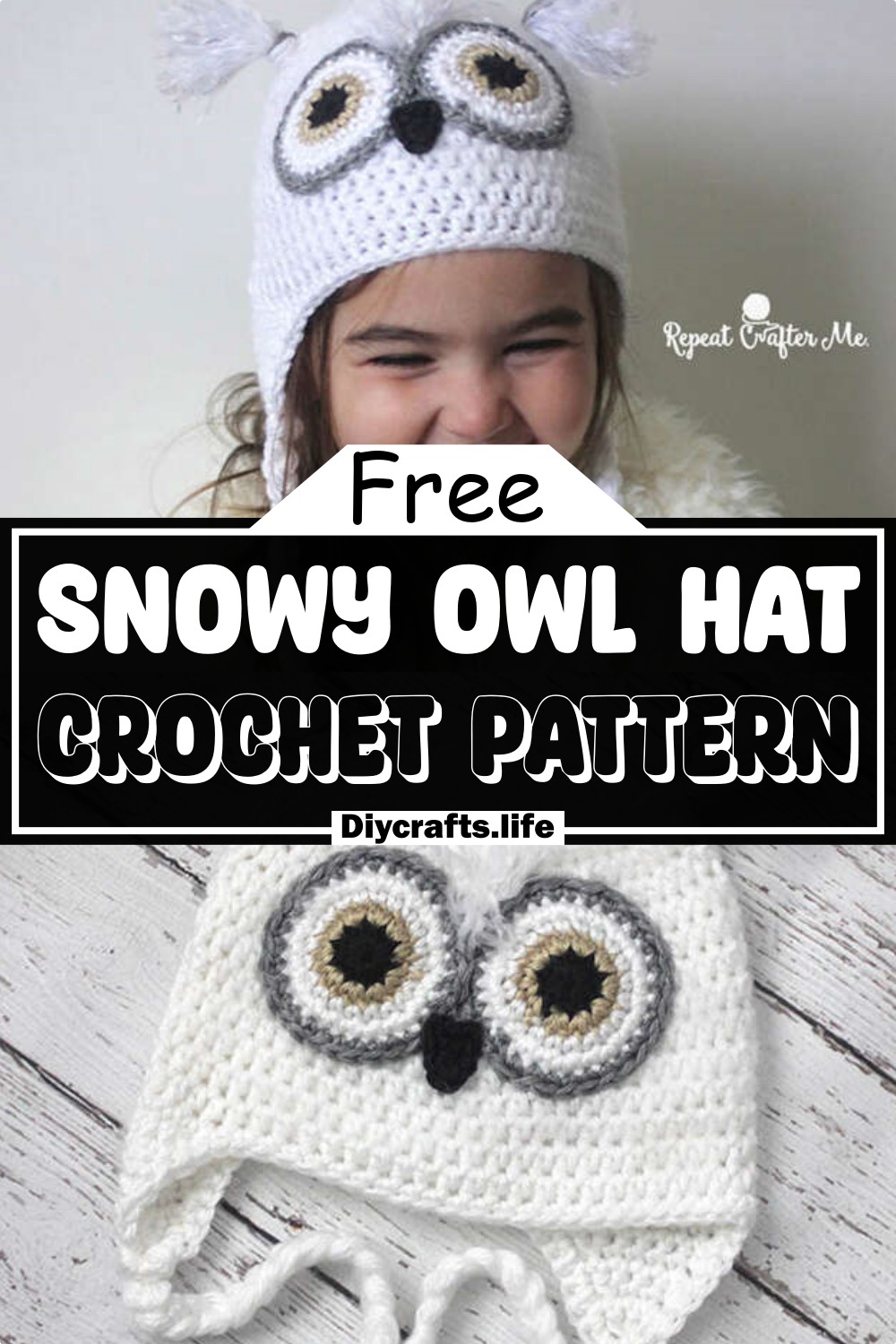 Snowy Owl Crochet Hat Pattern