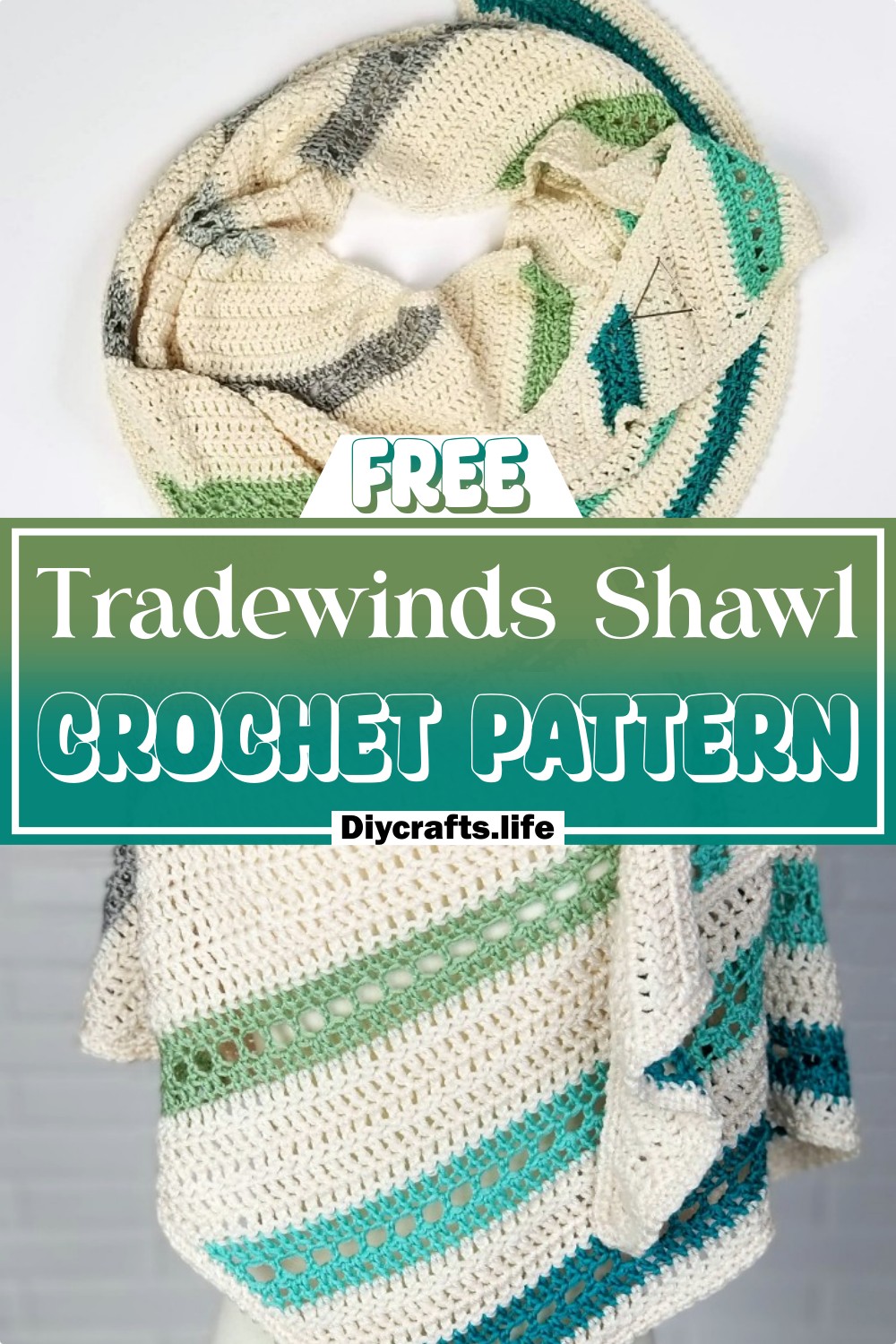 Tradewinds Shawl Free Crochet Pattern