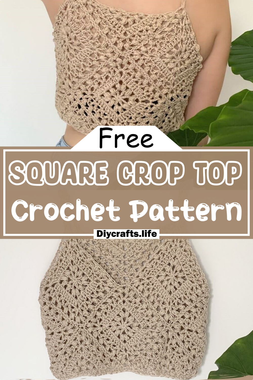 Tulip Granny Square Crochet Crop Top Pattern