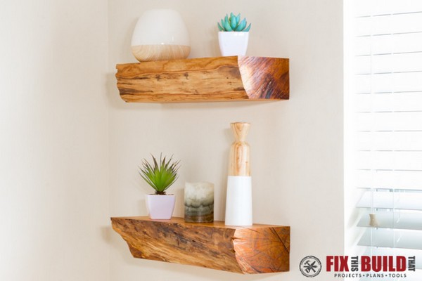 Turn Firewood Into Diy Floating Shelves