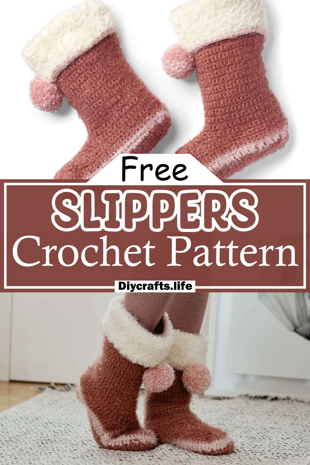 Turn The Page Crochet Slippers Pattern