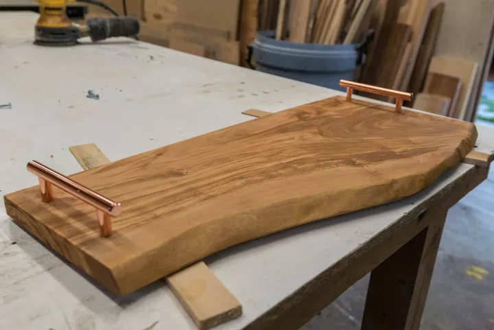 Wine Stained Live Edge Serving Board