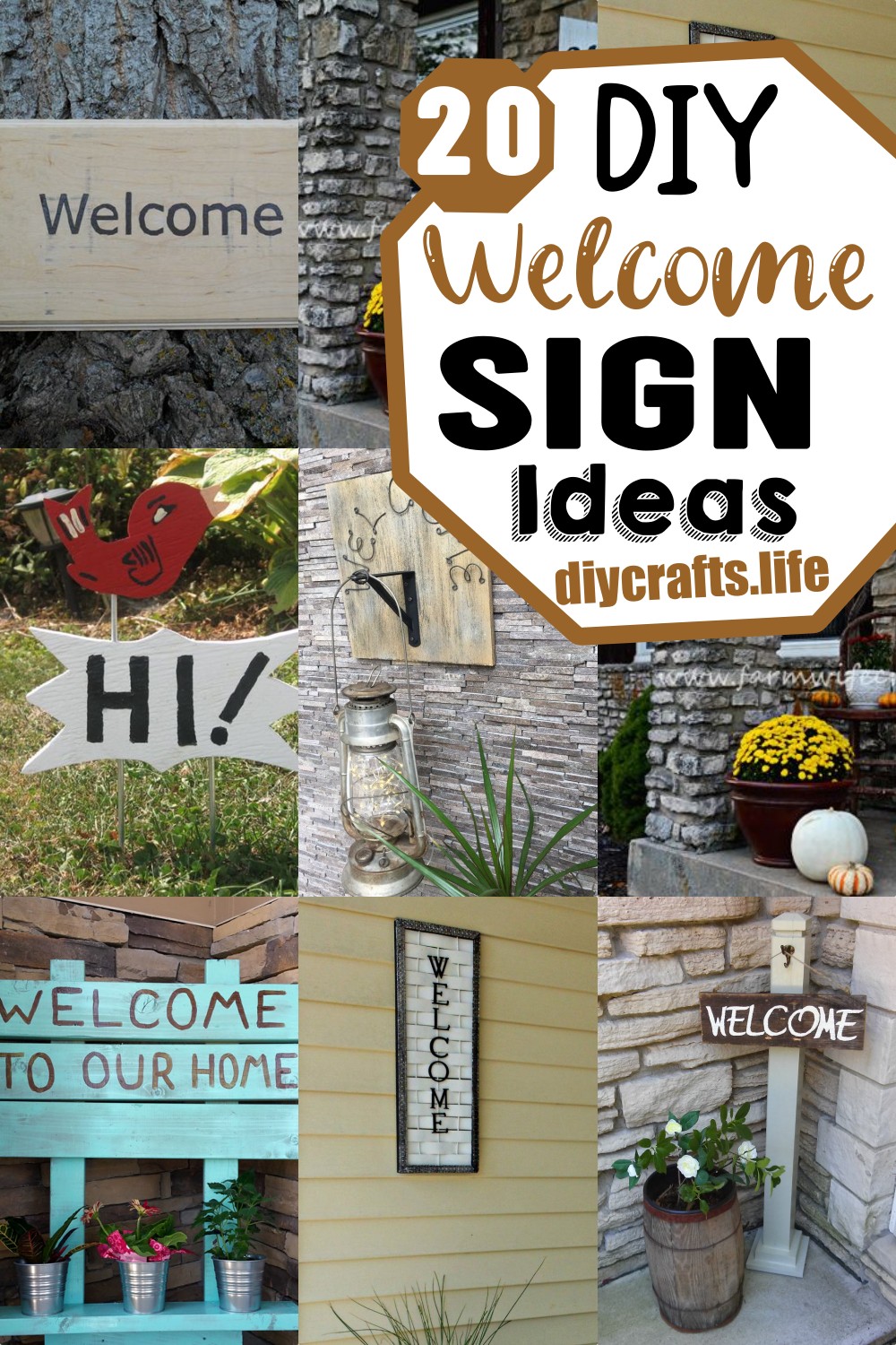 20 DIY Welcome Sign Ideas For Decorative Entrance