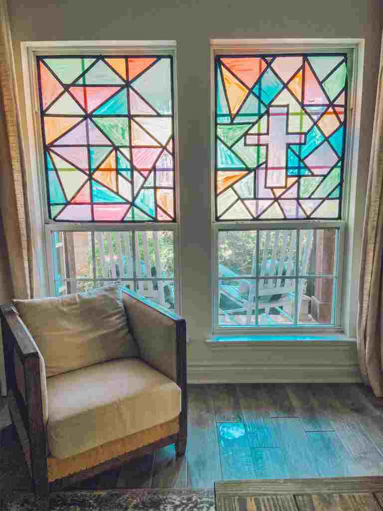 Authentic Faux Stained Window