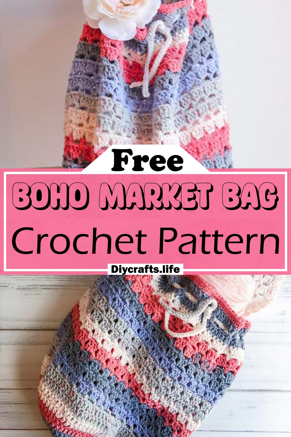 Crochet Boho Market Bag Pattern