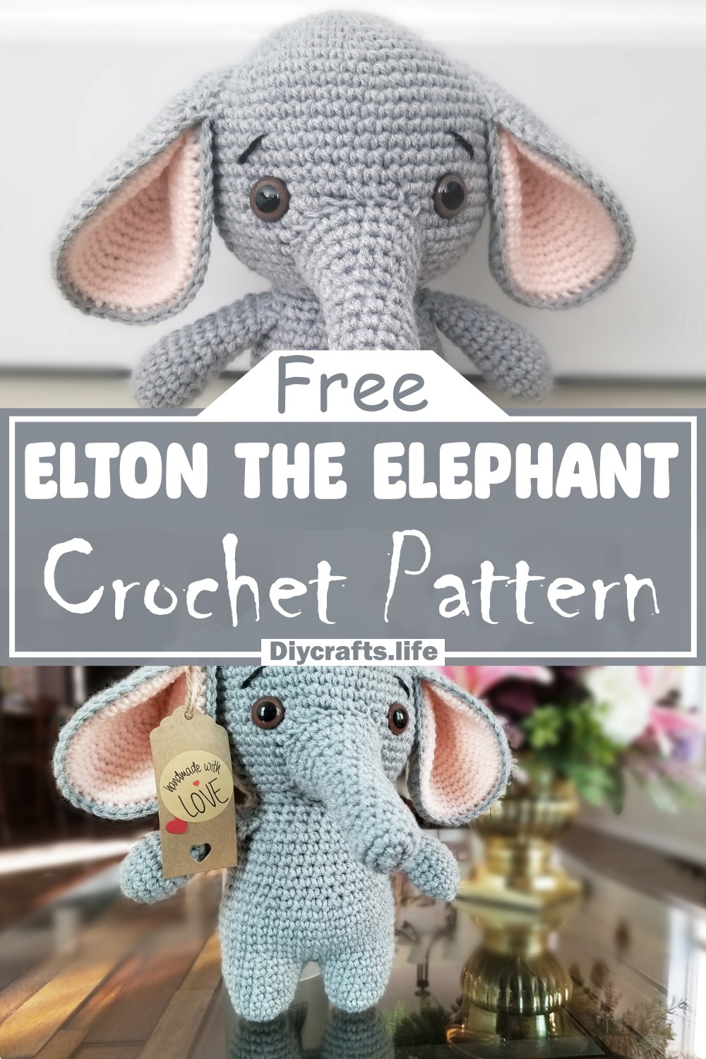 Crochet Elton The Elephant Pattern