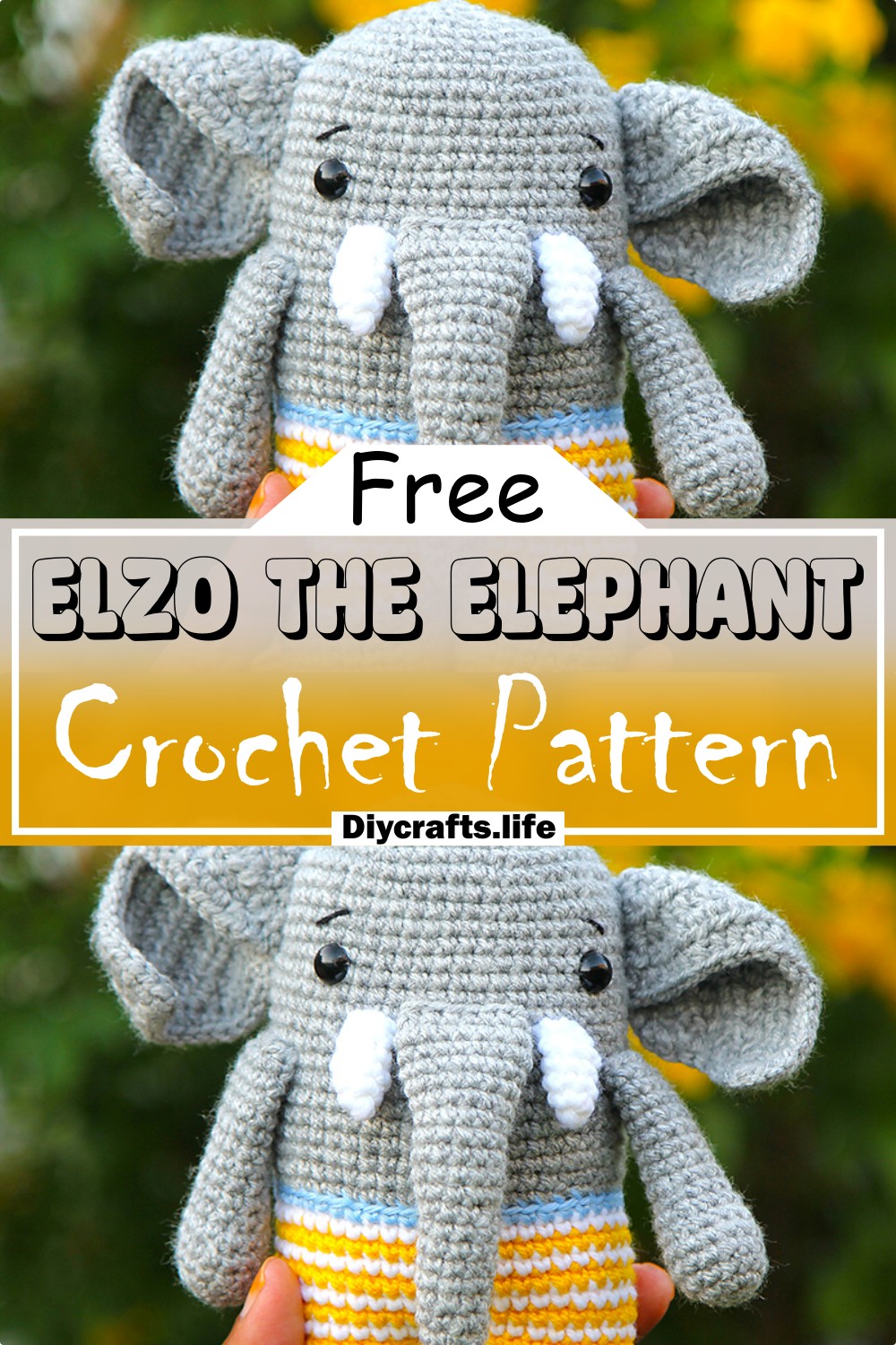 Crochet Elzo The Elephant Pattern