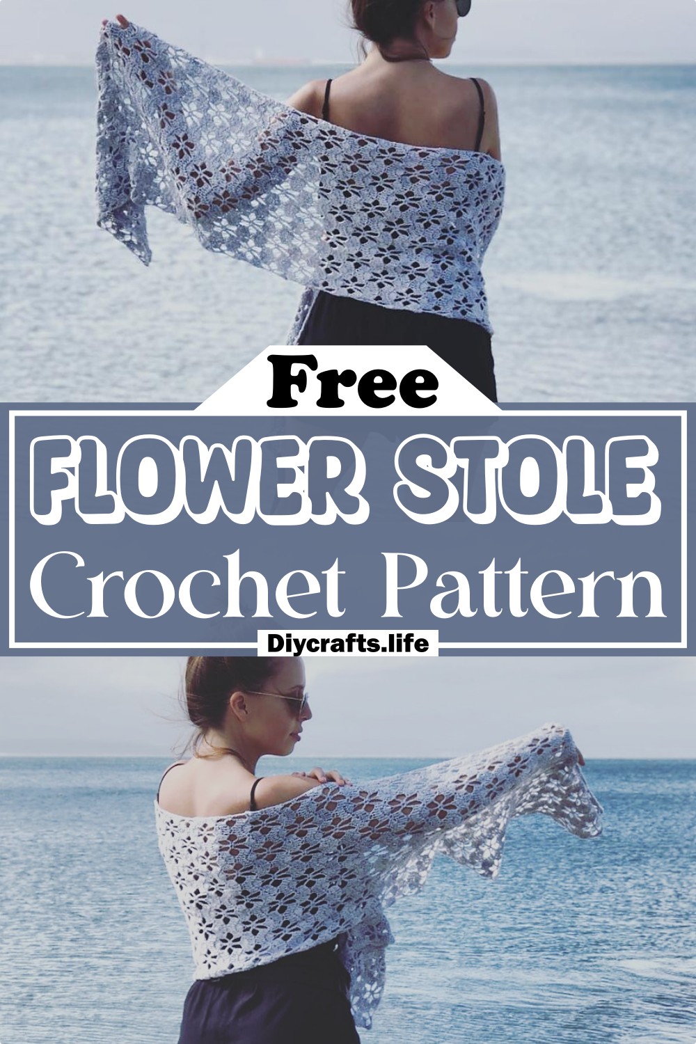 Crochet Flower Stole Pattern