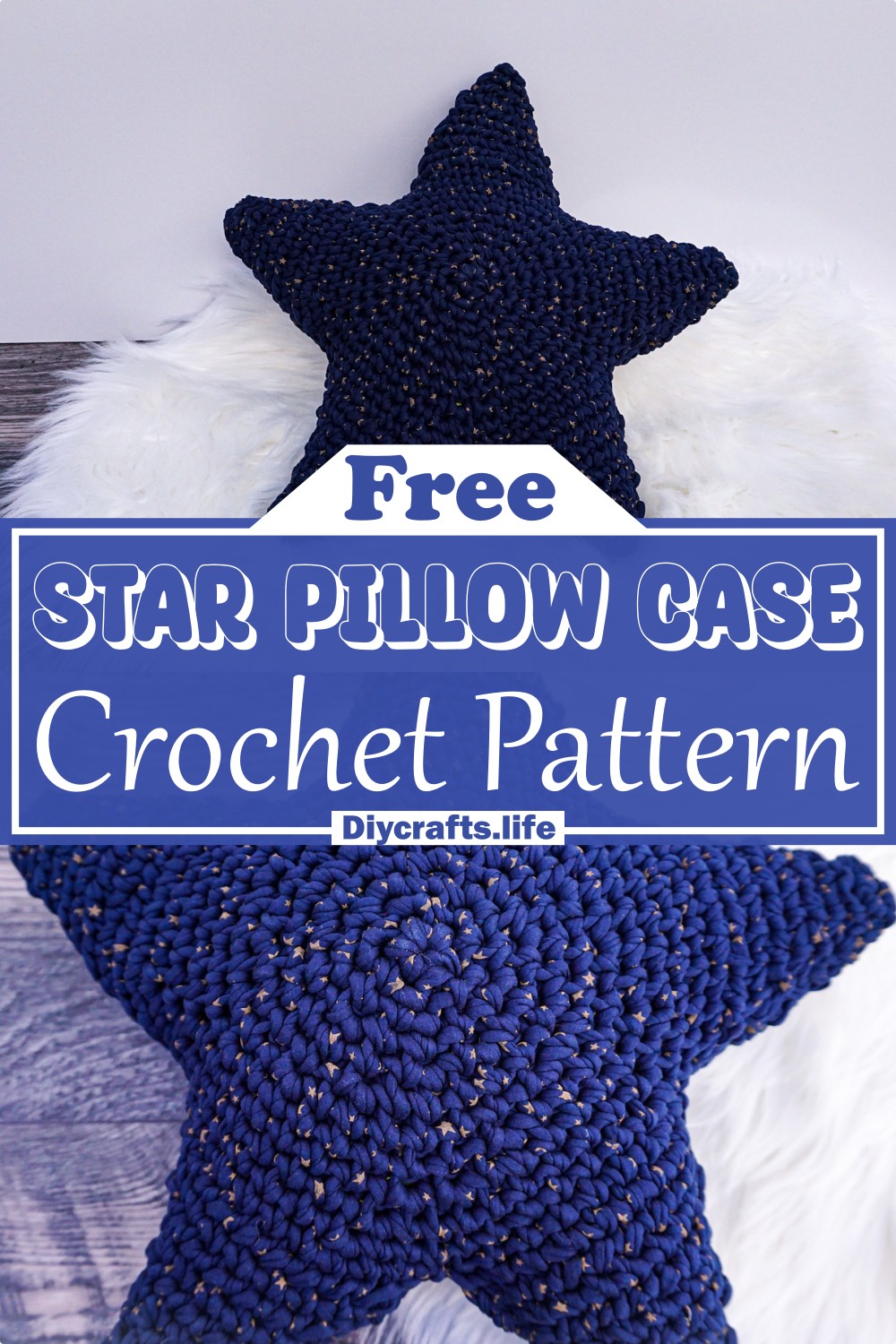 Crochet Star Pillow Case Pattern