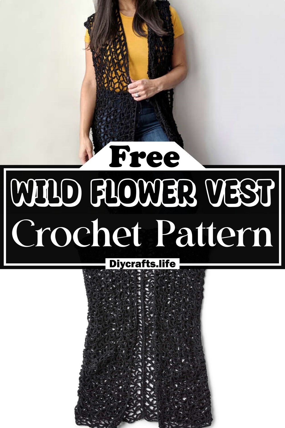 Crochet Wild Flower Vest Pattern