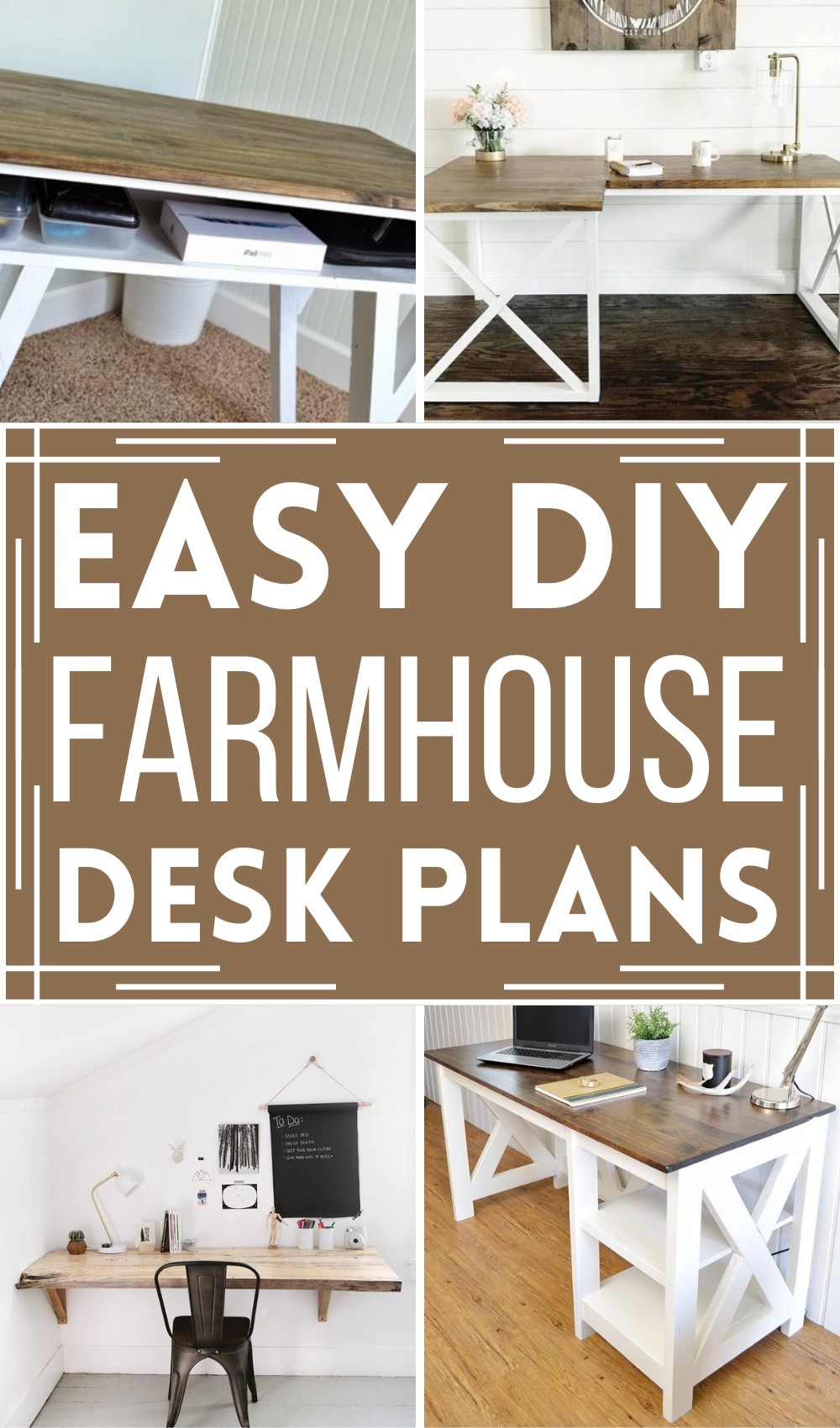 DIY Farmhouse Desk Plans