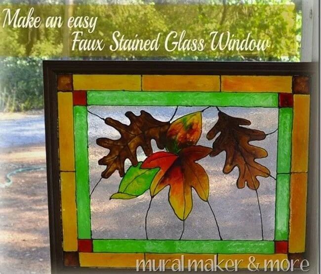 DIY Faux Stained Glass Window