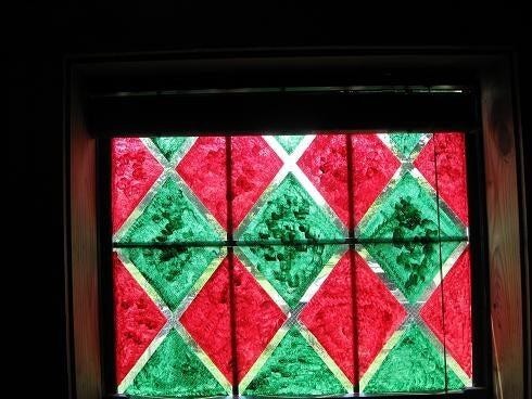 DIY Faux Stained Glass Window