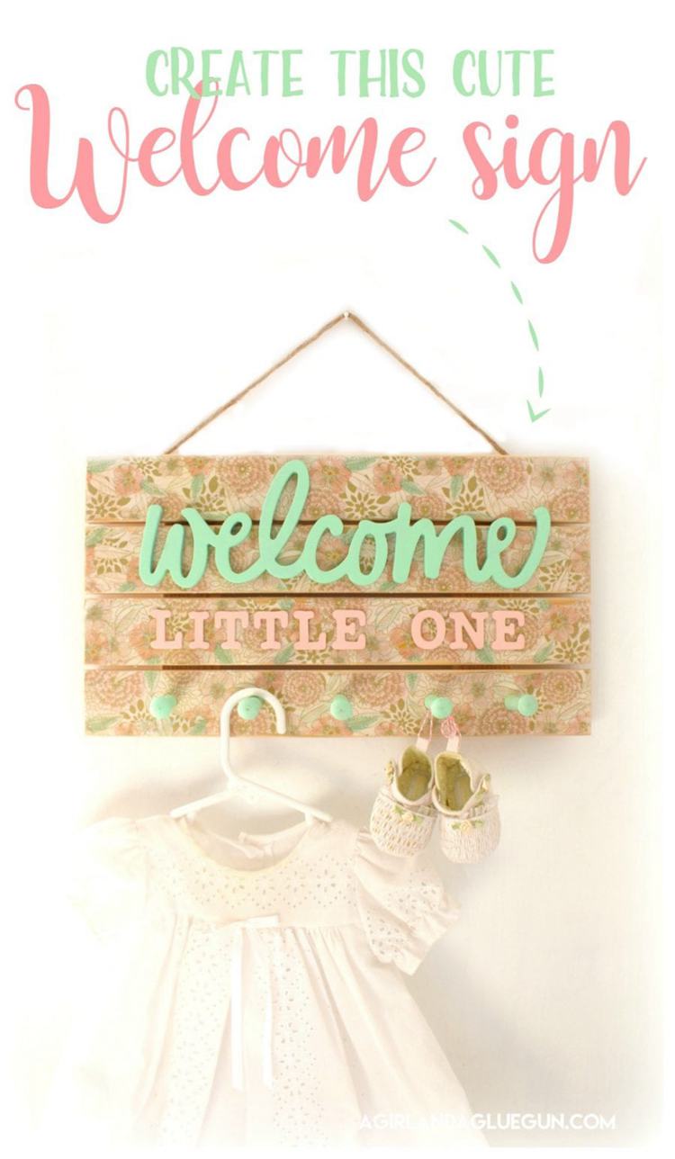 DIY Floral Welcome Sign
