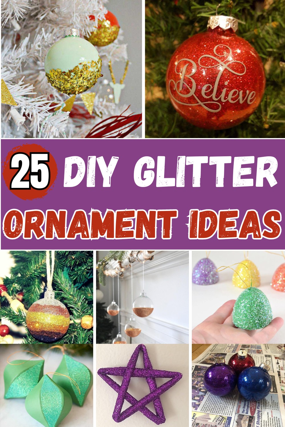 DIY Glitter Ornament Ideas