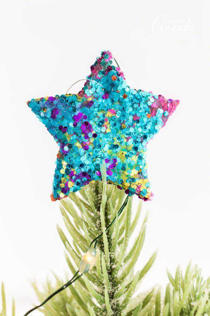DIY Glitter Star Ornament