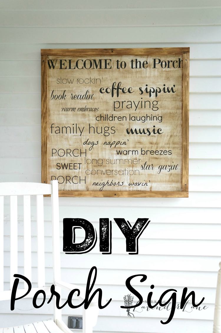 DIY Porch Welcome Sign