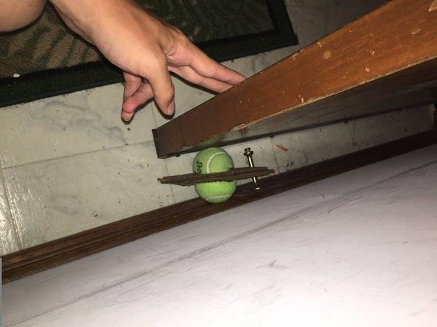 DIY Tennis Ball Door Stopper