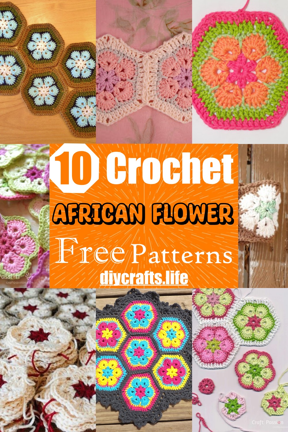 Free Crochet African Flower Patterns 1