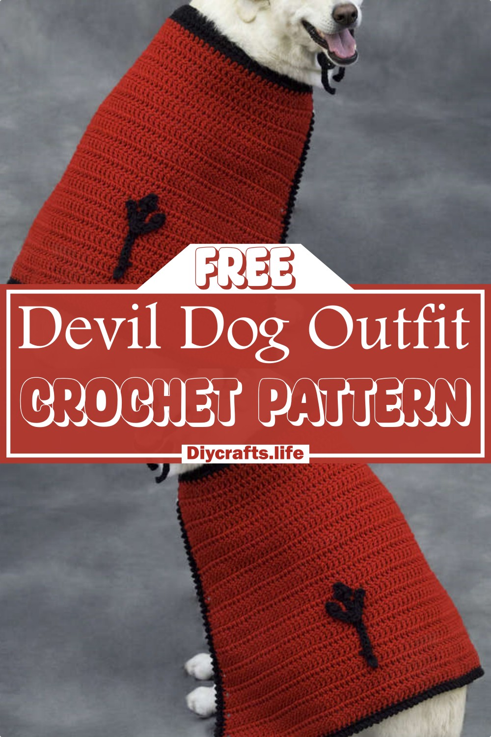 Free Crochet Devil Dog Outfit Pattern