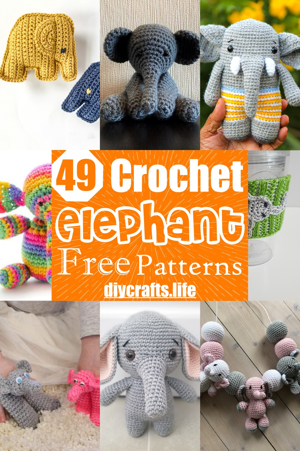 Crochet pattern Elephant / Amigurumi pattern / crochet eyes / big