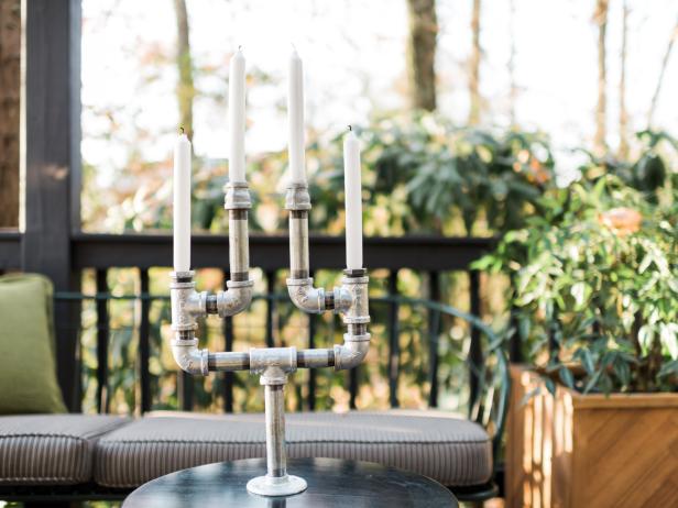 How To Make A Candelabra From Plumbing Pipes