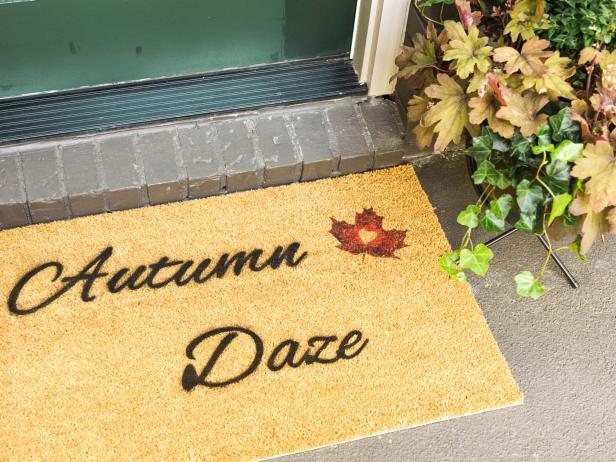 How To Make A Stenciled Fall Welcome Mat