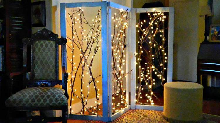 Twinkling Branches Room Divider DIY