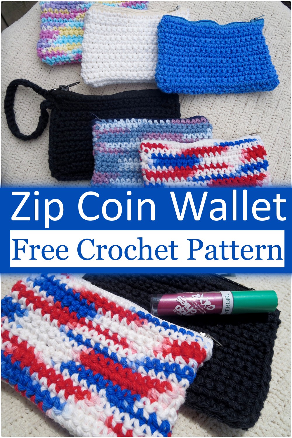 Crochet Wallet With Zipper