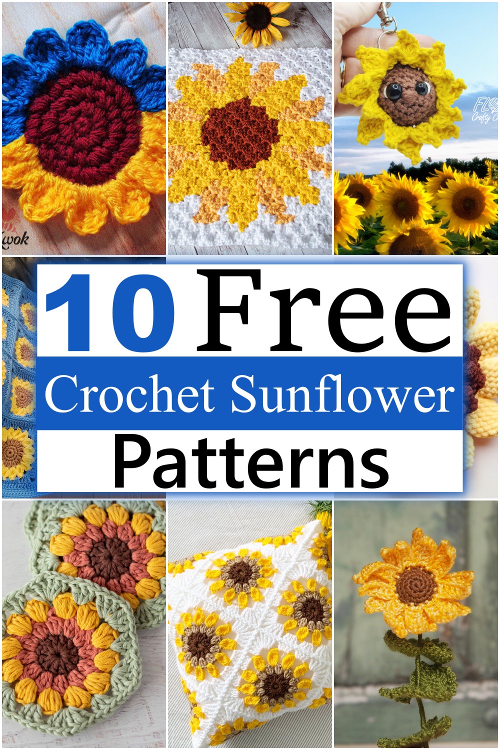 10 Crochet Sunflower Patterns
