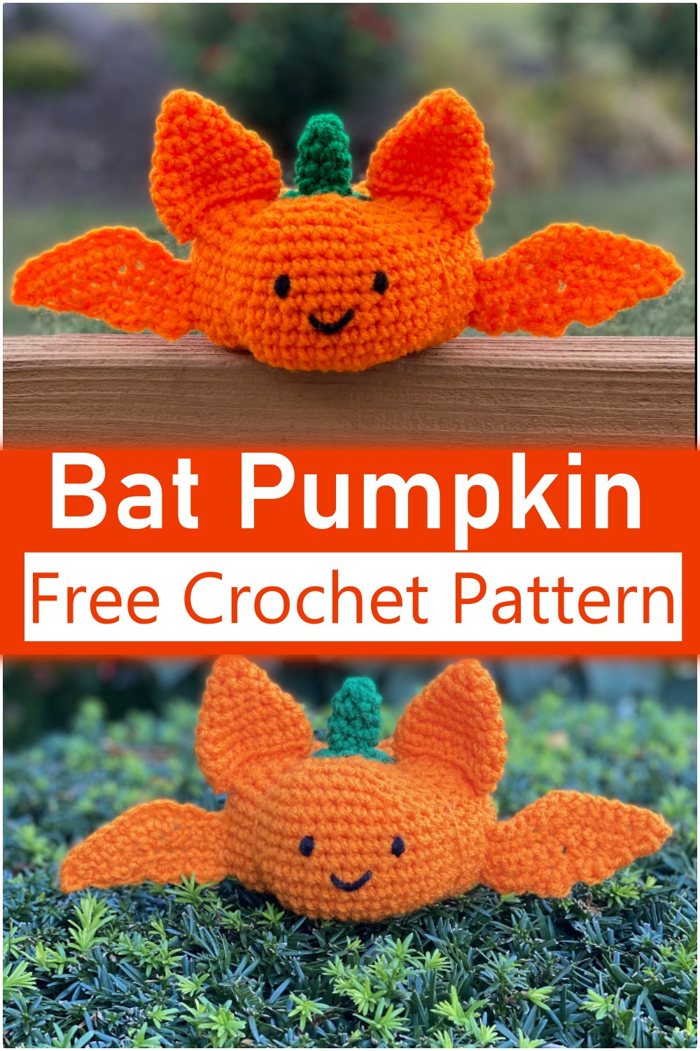 Crochet Bat Wings Pumpkin