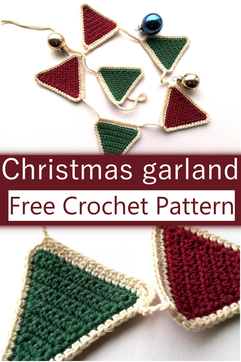 Decorative Crochet Christmas Garland Free Pattern