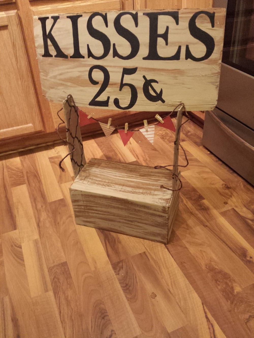 DIY Kissing Booth Out Of Cardboard