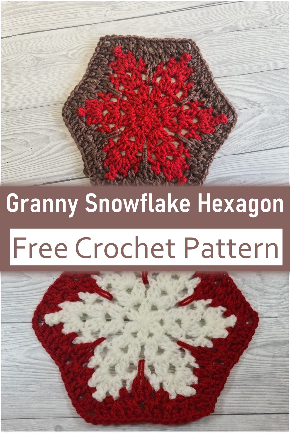 Granny Crochet Snowflake Hexagon