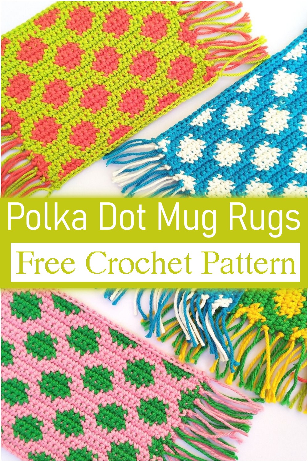 Mug Rug Crochet Polka Dot Pattern