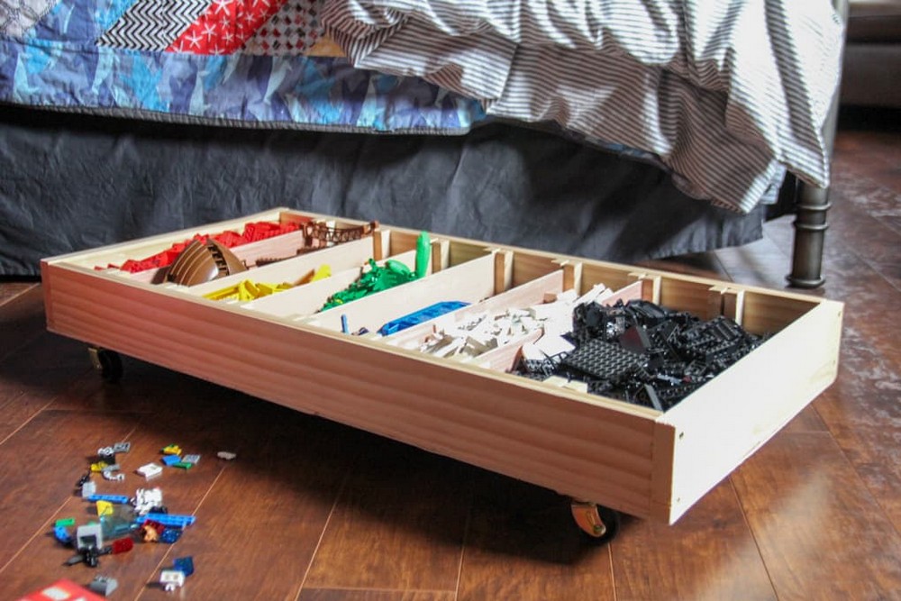 Rolling Lego Sorter Using Plywood Wood