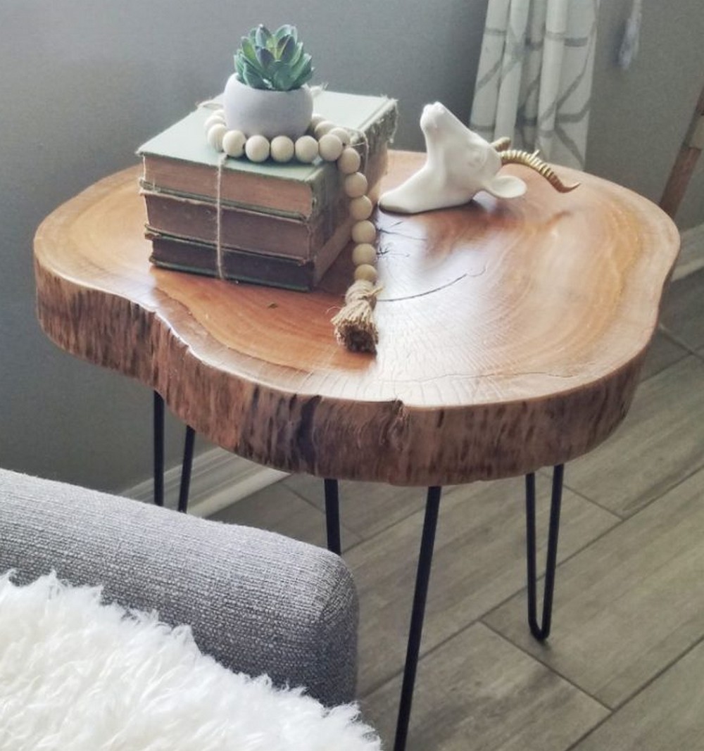 DIY Wood Log Table