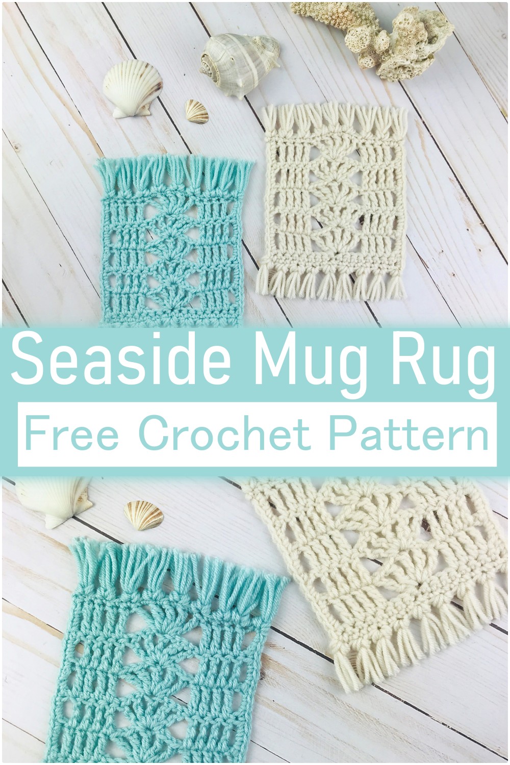 Seaside Mug Rug Crochet Pattern