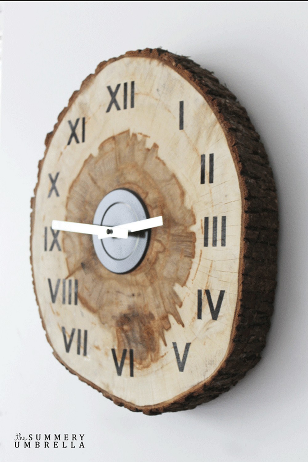 Turn Wood Log Slices To Clock